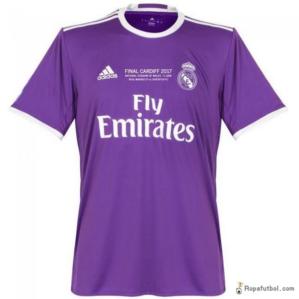 Camiseta Real Madrid Replica Segunda Ropa Final Cardiff 2017 Purpura